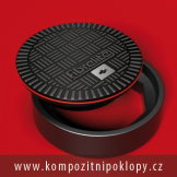 kompozitn poklop kruhov svtlost 300mm, tda zaten C250, vodotsn, pachotsn nabz firma KRAFT Servis s.r.o., www.kompozitnipoklopy.cz