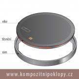 kompozitn poklop kruhov svtlost 1020mm, tda zaten B125 vodotsn, pachotsn nabz firma KRAFT Servis s.r.o., www.kompozitnipoklopy.cz