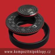 kompozitn� poklop s inspek�n�m v��kem FL180-CF-B125, JS 457mm, t��da zat�en� B125, www.kompozitnipoklopy.cz