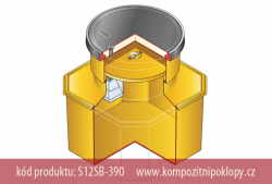 kompozitn� osmist�nn� �achta s nastavitelnou v��kou typ S12SB-390 ke kompozitn�mu poklopu FL90, JS 900mm, www.kompozitnipoklopy.cz