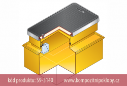 kompozitn� �achta typ S9-3140, ide�ln� pro p�echod potrub�, www.kompozitnipoklopy.cz - KRAFT Servis s.r.o.