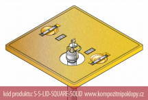 kompozitn� poklop S-S-LID-SQUARE-SOLID pro �achtov� syst�my FL76 - www.kompozitnipoklopy.cz