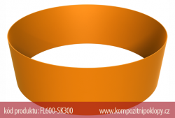 kruhov� kompozitn� v�nec FL600-SK300 k r�mu poklopu FL600, JS610mm, hloubka 300mm, www.kompozitnipoklopy.cz