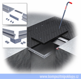 kompozitn� poklop panelov� D400-1000-1200-117, hloubka panelu 117mm, ulo�en� poklopu na ���ku do r�mu s vyu�it�m st�edov�ho nosn�ku - KRAFT Servis s.r.o.